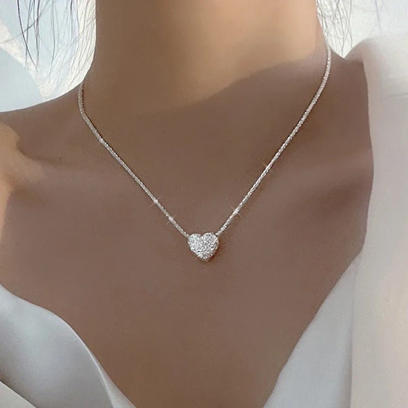 927 Sterling Silver Necklace with Engraved Heart